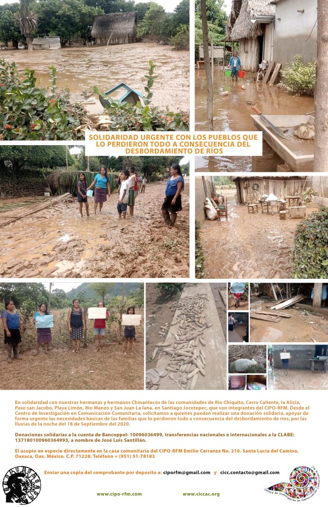 Solidaridad urgente con los pueblos que lo perdieron todo a consecuencia del desbordamiento de ríos